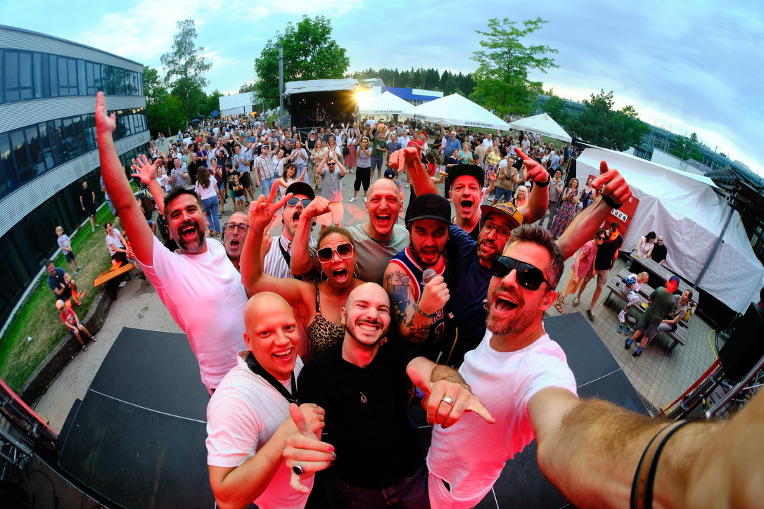 Brassmaniacs Live-Selfie auf der Bühne